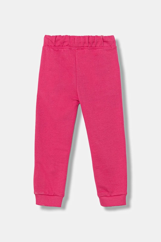 United Colors of Benetton spodnie dresowe bawełniane dziecięce 3J70GF01N.P.Season.9BYA różowy AW25