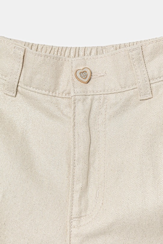Девочка Детские хлопковые брюки United Colors of Benetton 4YPNCF052.G.seasonal бежевый