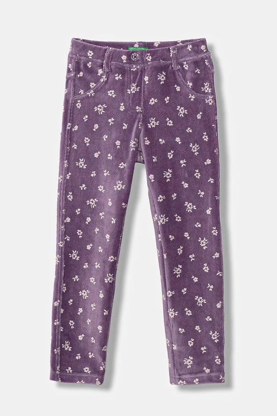 Dětské legíny United Colors of Benetton pletenina fialová 4NNFGE02N.P.seasonal