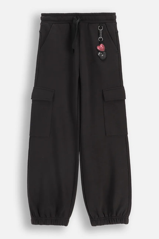 Coccodrillo spodnie dziecięce bawełna czarny ZC5120101CGJ