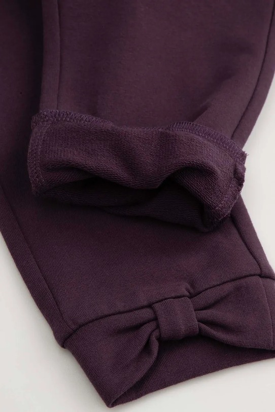 Coccodrillo spodnie bawełniane niemowlęce fioletowy ZC5120101TGN