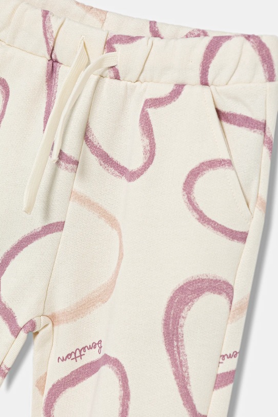 Dziewczynka United Colors of Benetton spodnie dresowe dziecięce 3TIKGF05A.P.Seasonal beżowy