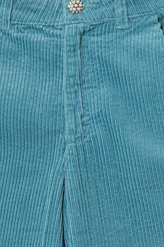 Dziewczynka United Colors of Benetton spodnie sztruksowe dziecięce 4IZWCF05A.G.Seasonal turkusowy