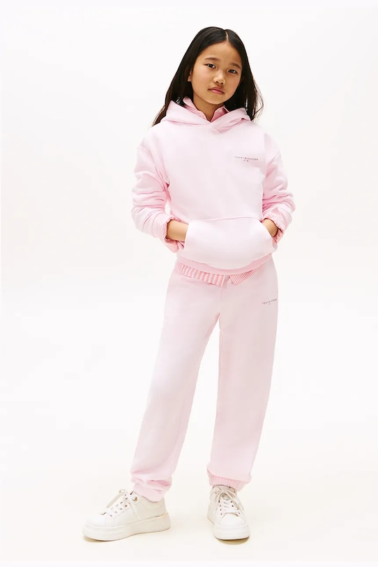 Брюки Tommy Hilfiger хлопок розовый KS0KS00596.104.122.9BYA