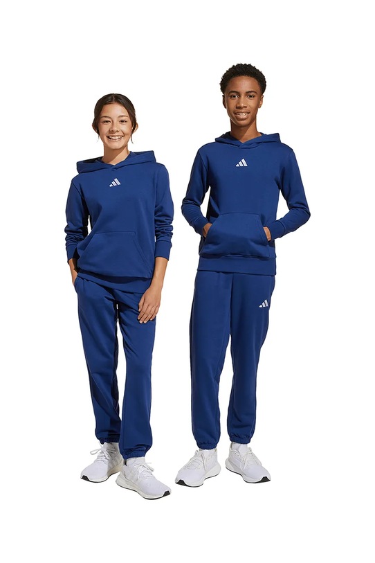 Детские спортивные штаны adidas трикотаж голубой JY0610