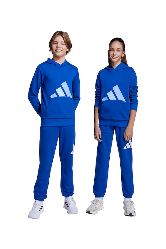 Dětské tepláky adidas pletenina námořnická modř JV9916