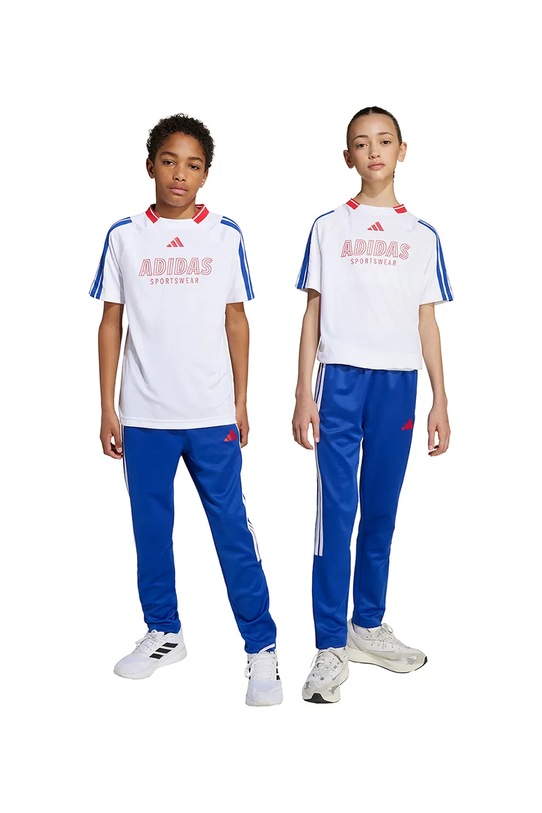 Παιδικό φούτερ adidas πλεκτό ύφασμα μπλε JW5106