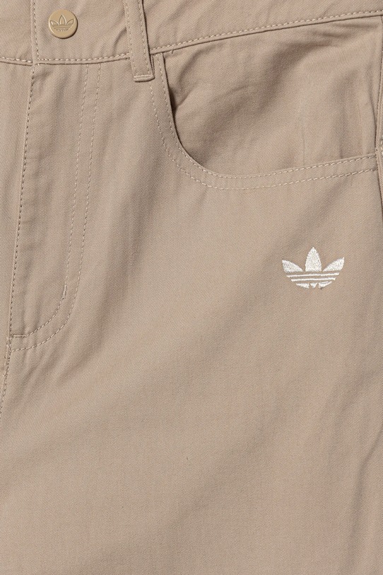 Deklice Otroške bombažne hlače adidas Originals JY2746 bež
