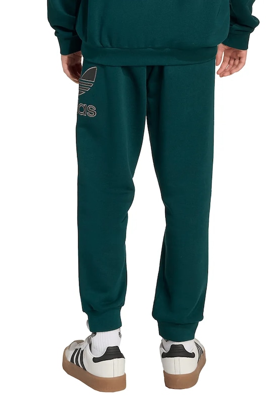 Otroška bombažna trenirka adidas Originals JV8579 zelena