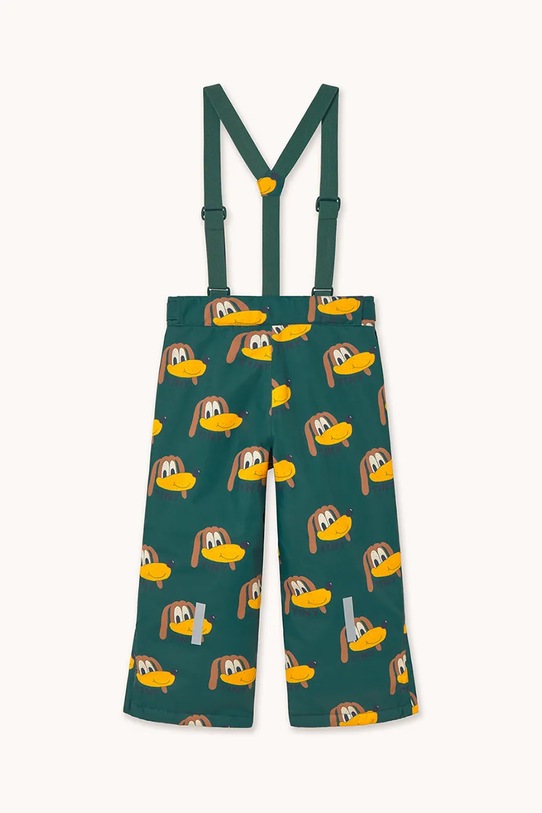 Chłopiec Tinycottons spodnie narciarskie dziecięce DOGS SNOW PANT AW25.042 turkusowy