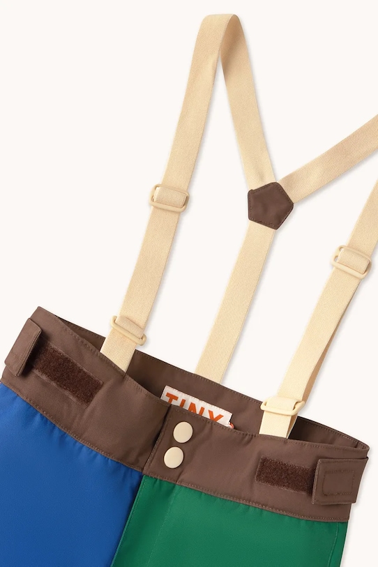 Tinycottons spodnie narciarskie dziecięce COLOR BLOCK SNOW PANT pomarańczowy AW25.047