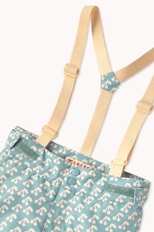 Tinycottons spodnie narciarskie dziecięce CHERRIES SNOW PANT niebieski AW25.052