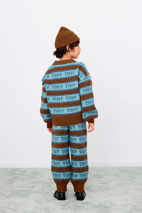 Tinycottons spodnie dresowe dziecięce TINY PANT brązowy AW25.123