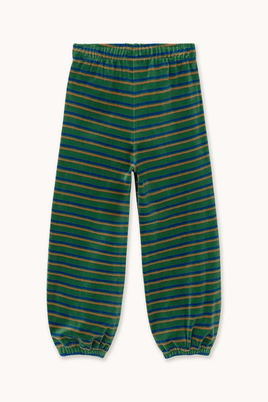 Chłopiec Tinycottons spodnie dresowe bawełniane dziecięce DUO STRIPES SWEATPANT AW25.252 turkusowy