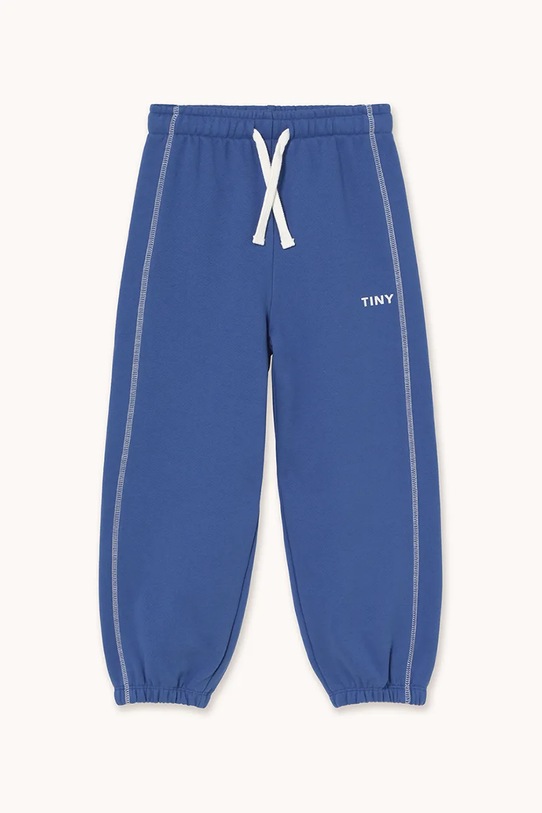 Tinycottons spodnie dresowe bawełniane dziecięce CONTRAST SWEATPANT AW25.257 niebieski AW25