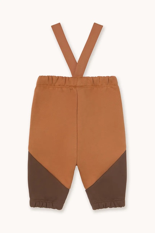Tinycottons spodnie dresowe niemowlęce TINY COLOR BLOCK BABY SWEATPANT AW25.278 brązowy AW25