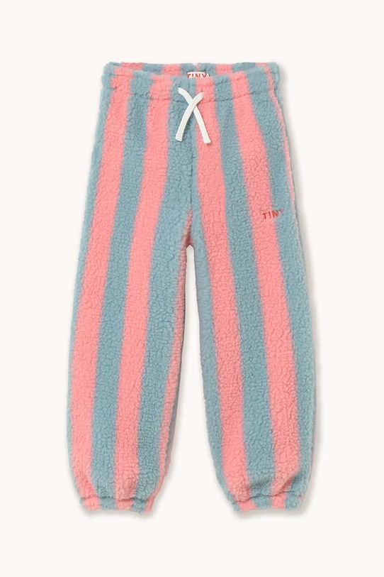 Tinycottons spodnie dresowe dziecięce STRIPES SHERPA SWEATPANT AW25.373 niebieski AW25