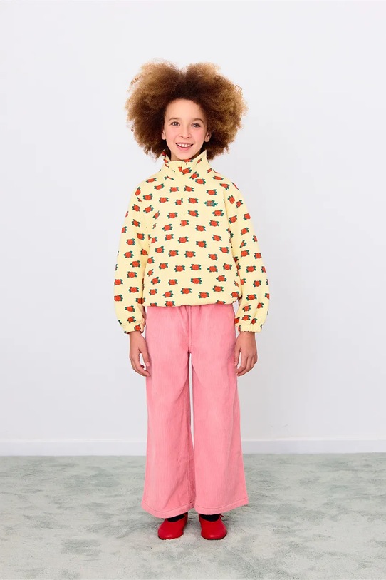 Παιδικό παντελόνι Tinycottons TINY SOLID WOVEN PANT βαμβάκι ροζ AW25.457