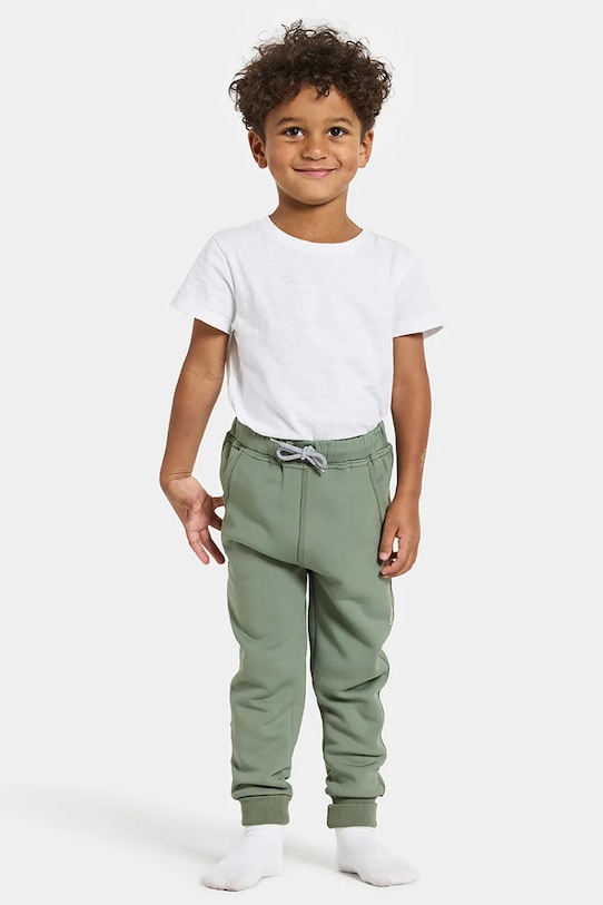 Didriksons pantaloni SILJAN KIDS PNT tricotaj verde 505901.9BYA