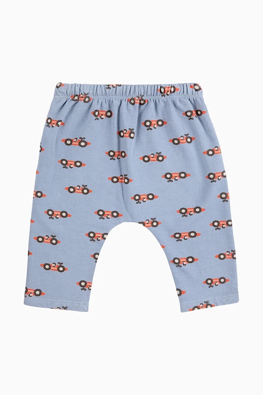 Bobo Choses spodnie dresowe niemowlęce Race Car 225AB013 niebieski AW25