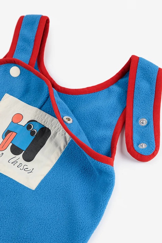 Bobo Choses ogrodniczki niemowlęce Doggy Mate niebieski 225AB112