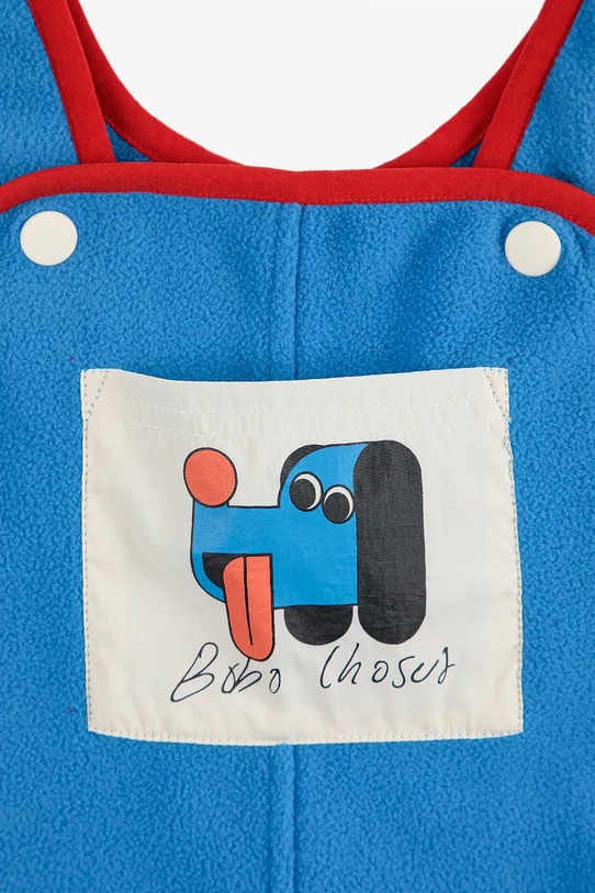 Bobo Choses ogrodniczki niemowlęce Doggy Mate 225AB112 niebieski