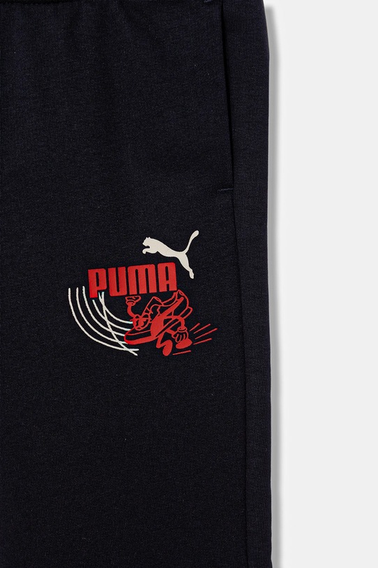 Chłopiec Puma spodnie dresowe dziecięce LITTLE RUNNERS Sweatpants TR PS 688479. granatowy