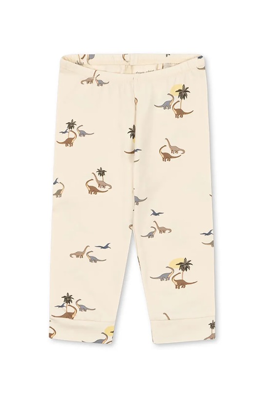Konges Sløjd spodnie niemowlęce BASIC PANTS GOTS wzorzyste beżowy KS103706.9BYA