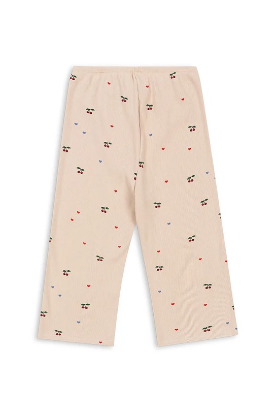 Konges Sløjd spodnie dresowe dziecięce z bawełną ELLA PANTS GOTS KS103800.9BYA beżowy AW25