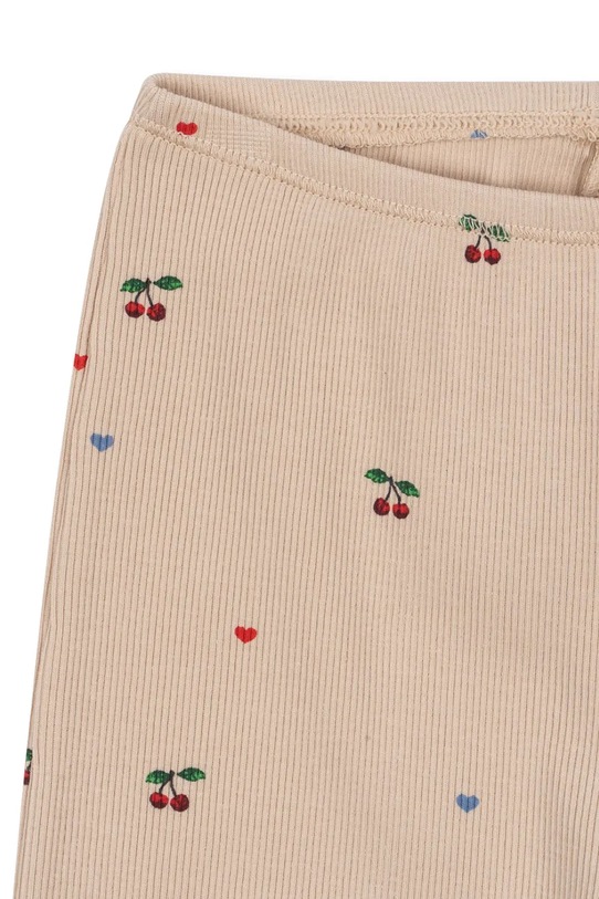 Chłopiec Konges Sløjd spodnie dresowe dziecięce z bawełną ELLA PANTS GOTS KS103800.9BYA beżowy