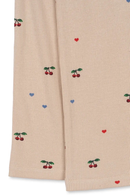 Konges Sløjd spodnie dresowe dziecięce z bawełną ELLA PANTS GOTS beżowy KS103800.9BYA