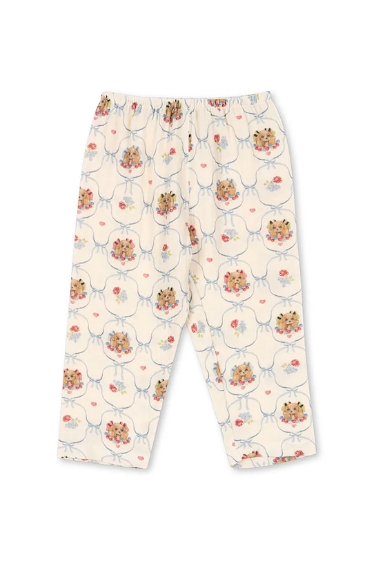 Dětské bavlněné kalhoty Konges Sløjd COCO PANTS GOTS pletenina béžová KS103760.9BYA