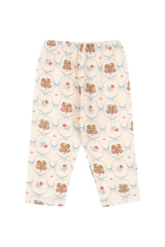 Konges Sløjd spodnie bawełniane dziecięce COCO PANTS GOTS KS103760.9BYA beżowy AW25