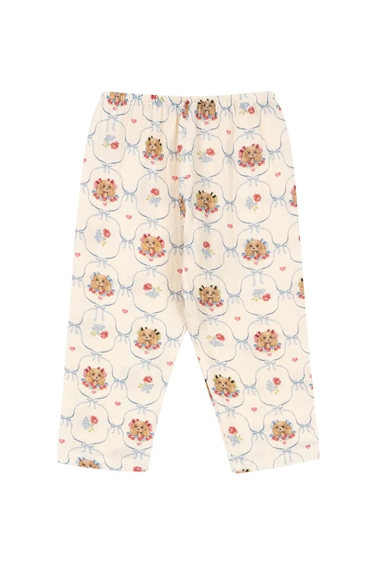 Dětské bavlněné kalhoty Konges Sløjd COCO PANTS GOTS KS103760.9BYA béžová AW25