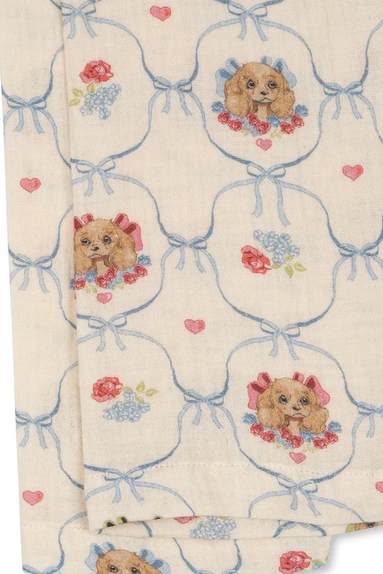 Konges Sløjd spodnie bawełniane dziecięce COCO PANTS GOTS beżowy KS103760.9BYA