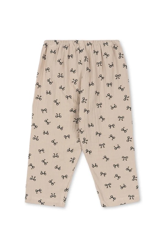 Konges Sløjd pantaloni de bumbac pentru copii COCO PANTS GOTS KS103760.9BYA bej AW25