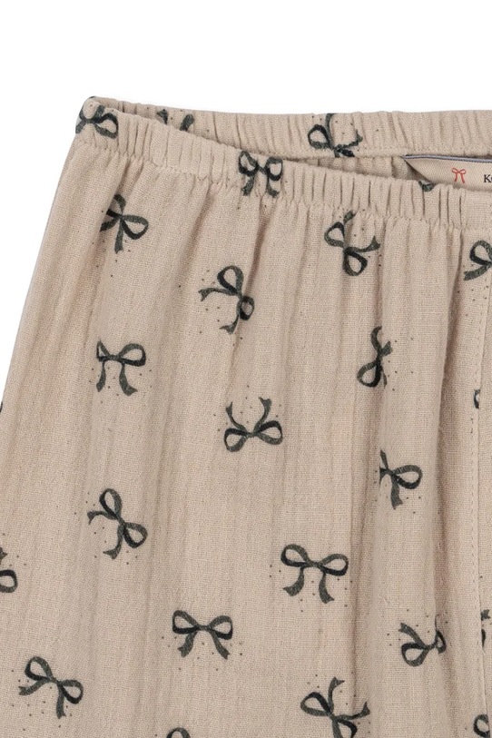 Băieți Konges Sløjd pantaloni de bumbac pentru copii COCO PANTS GOTS KS103760.9BYA bej
