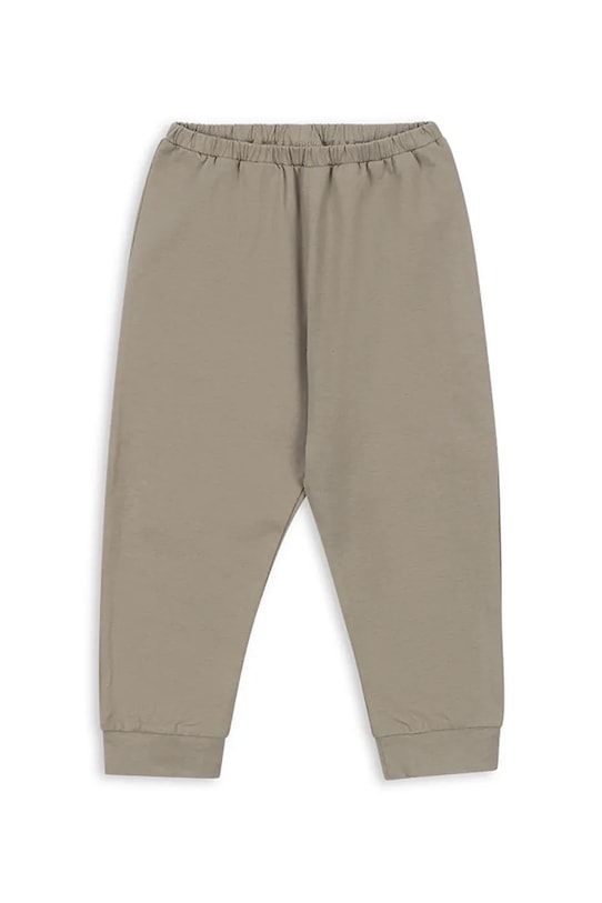 Dětské bavlněné tepláky Konges Sløjd DREY PANTS GOTS pletenina zelená KS103784.9BYA