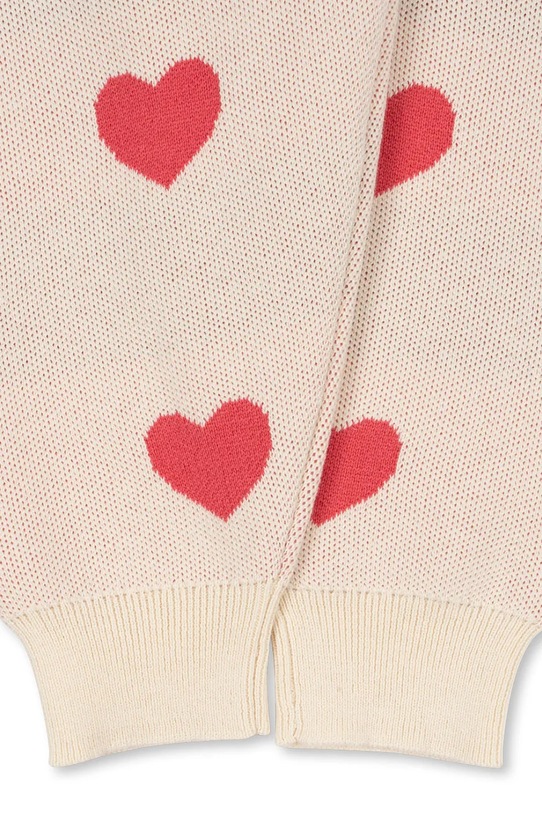 Παιδικό βαμβακερό παντελόνι Konges Sløjd LAPIS KNIT PANTS GOTS μπεζ KS103855.9BYA