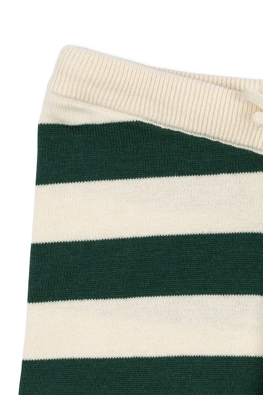 Deklice Otroška bombažna trenirka Konges Sløjd MANIS KNIT PANTS KS103897.9BYA zelena