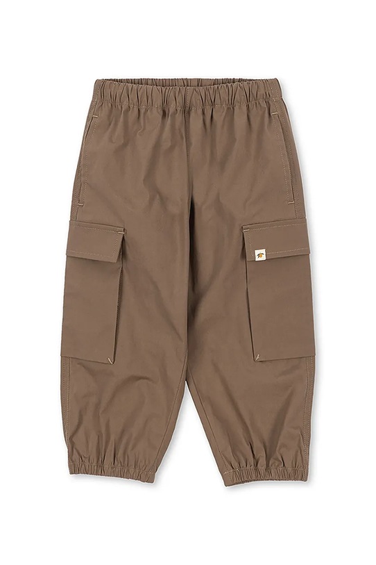 Konges Sløjd spodnie dziecięce z bawełną PEPPE PANTS GOTS KS103960.9BYA brązowy AW25