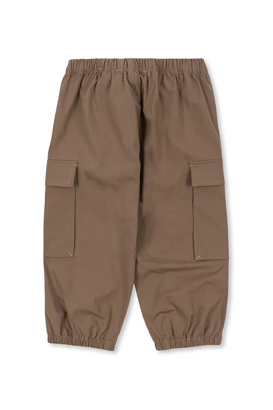 Chłopiec Konges Sløjd spodnie dziecięce z bawełną PEPPE PANTS GOTS KS103960.9BYA brązowy