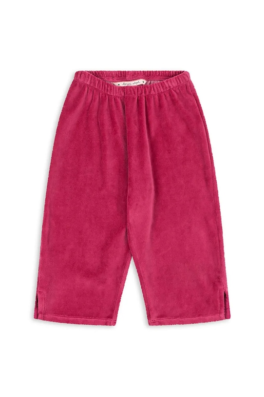Otroški spodnji del trenirke iz bombaža Konges Sløjd VELOU PANTS GOTS Pletenina bordo KS104030.9BYA