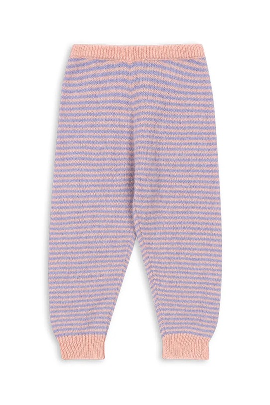 Konges Sløjd spodnie z dodatkiem alpaki dziecięce BERLE KNIT PANTS dzianina fioletowy KS103717.9BYA