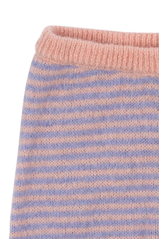 Chłopiec Konges Sløjd spodnie z dodatkiem alpaki dziecięce BERLE KNIT PANTS KS103717.9BYA fioletowy