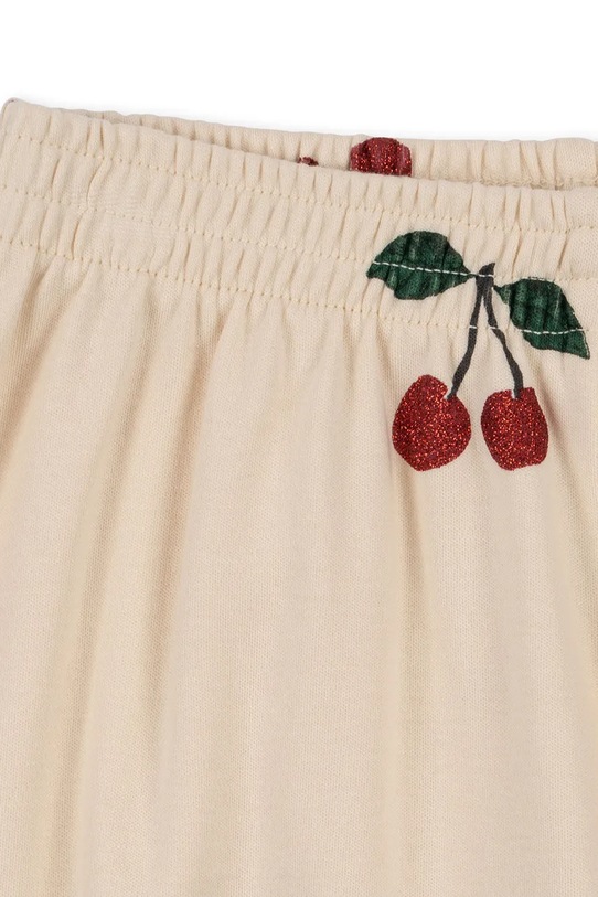 Παιδικό βαμβακερό παντελόνι Konges Sløjd MALLI GLITTER PANTS GOTS μπεζ KS103894.9BYA