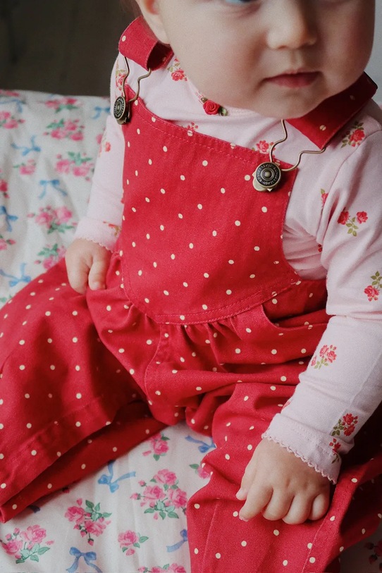 Otroške bombažne hlače Konges Sløjd NOLA OVERALLS GOTS KS103945.9BYA