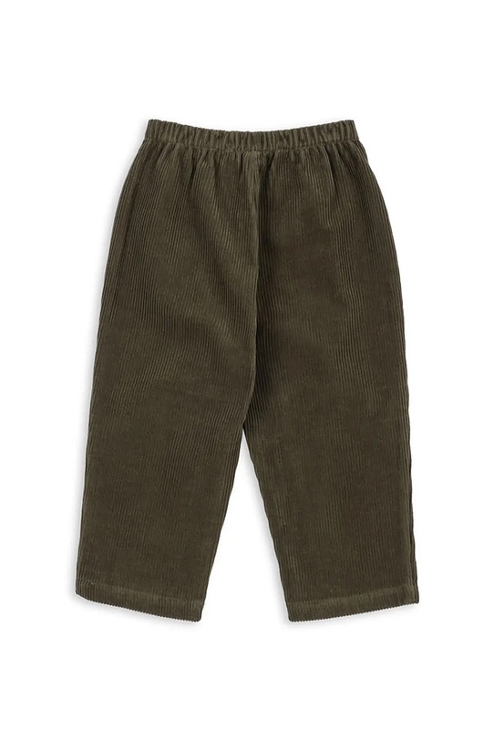Otroške bombažne hlače Konges Sløjd SULLY PANTS GOTS KS104006.9BYA zelena AW25