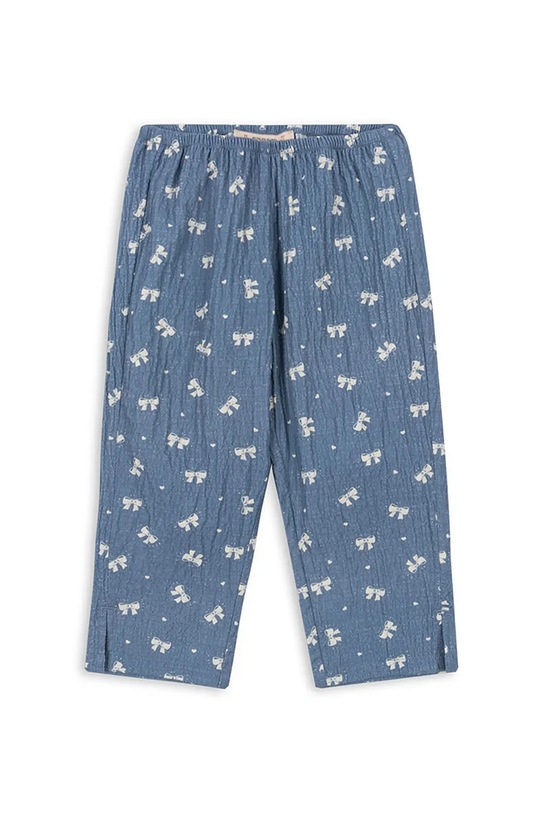 Otroške bombažne hlače Konges Sløjd VIDA PANTS GOTS KS104034.9BYA modra AW25