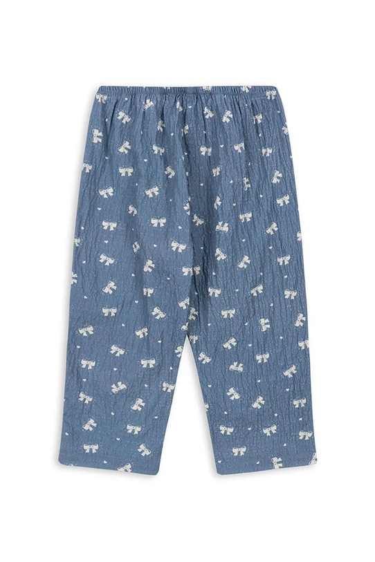 Deklice Otroške bombažne hlače Konges Sløjd VIDA PANTS GOTS KS104034.9BYA modra